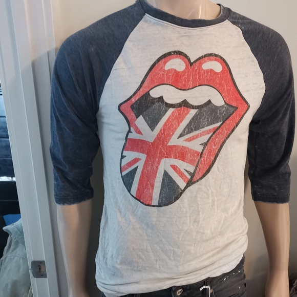 💎Jack of All Trades Rolling Stones 3/4 Sleeve Band Tee 🌹 - Picture 2 of 7